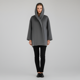Women’s Wool Blend Midi Coat Shawl Collar Elegant Winter Outerwear