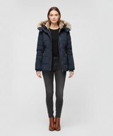Women’s Padded Winter Jacket Hooded Faux Fur Trim Insulated Quilted Coat