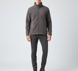 Men’s Full Zip Fleece Jacket Stand Collar Outdoor Casual Layer