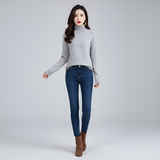 Women’s Turtleneck Knit Sweater Slim Fit Long Sleeve Pullover