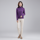 Women’s Turtleneck Knit Sweater Slim Fit Long Sleeve Pullover