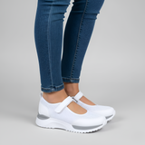 Women’s Mesh Mary Jane Sneakers Lightweight Walking Shoes Breathable Casual Fit