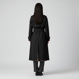 Women’s Classic Trench Coat Belted Double Breasted Cotton Blend Long Coat