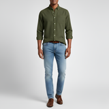 Men’s Cotton Button-Down Shirt Long Sleeve Casual Fit