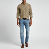Men’s Cotton Button-Down Shirt Long Sleeve Casual Fit