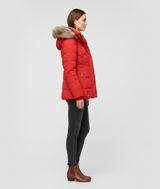 Women’s Padded Winter Jacket Hooded Faux Fur Trim Insulated Quilted Coat