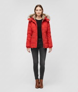 Women’s Padded Winter Jacket Hooded Faux Fur Trim Insulated Quilted Coat