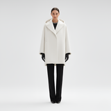 Women’s Wool Blend Midi Coat Shawl Collar Elegant Winter Outerwear