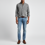 Men’s Cotton Button-Down Shirt Long Sleeve Casual Fit