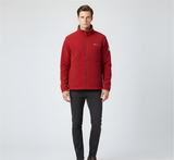 Men’s Full Zip Fleece Jacket with Stand Collar and Pockets