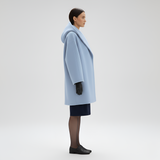 Women’s Wool Blend Midi Coat Shawl Collar Elegant Winter Outerwear