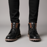 Men’s Leather Lace-Up Ankle Boots Rugged Sole Casual Everyday Footwear