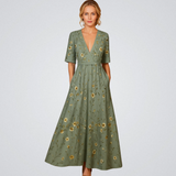 Elegant Floral Wrap Dress – Feminine Style for Everyday and Special Occasions