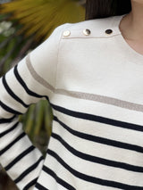 Women's Striped Sailor Sweater | Round Neck