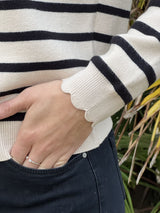 Women's Striped Sailor Sweater | Round Neck
