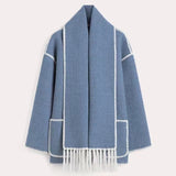 Women's Wool Blanket Coat | Open Front | Loose Fit