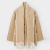 Women's Wool Blanket Coat | Open Front | Loose Fit
