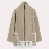 Women's Wool Blanket Coat | Open Front | Loose Fit