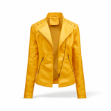 Women's Genuine Lambskin Leather Jacket | Concealed Zipper