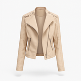 Women's Genuine Lambskin Leather Jacket | Concealed Zipper
