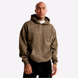 Leopard Print Hoodie For Unisex Casual Streetwear Style-MODAUTLET