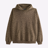 Leopard Print Hoodie For Unisex Casual Streetwear Style-MODAUTLET