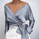 Flowing Silk Blouse with Classic Feminine Cut