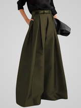 Elegant high-waisted long trouser skirt for formal and casual occasions