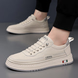 Men's Faux Leather Shoes with Thick Sole and Stitched Base