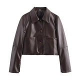 Plain leather jacket