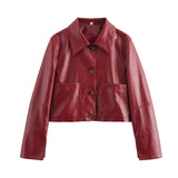 Plain leather jacket