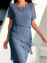 Elegant Flowing Layered Dress