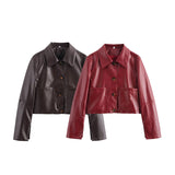 Plain leather jacket