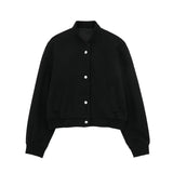 Pilot jacket with ribbed structure and stand-up collar