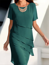 Elegant Flowing Layered Dress
