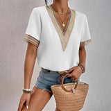 Elegant Crochet Trim Women's Blouse