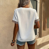 Elegant Crochet Trim Women's Blouse