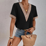 Elegant Crochet Trim Women's Blouse