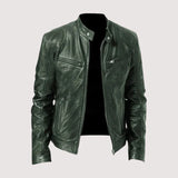 Elegant Men's Leather Jacket – Genuine Leather, Timeless Style, All-Season Comfort