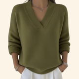 Soft V-Neck Women's Sweater | Elegant & Comfortable