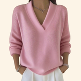 Soft V-Neck Women's Sweater | Elegant & Comfortable
