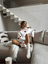 Knitted oversized sweater for women
