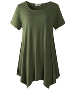Plus Size Cotton Loose Fit Short Sleeve T-Shirt