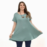Plus Size Cotton Loose Fit Short Sleeve T-Shirt
