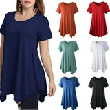 Plus Size Cotton Loose Fit Short Sleeve T-Shirt
