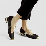Stylish orthopedic shoes with ergonomic sole and round toe for women, comfortable and versatile for office or everyday wear