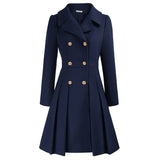 Women's Coat | Stylish A-line peacoat in wool