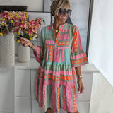 Boho Tiered Swing Dress