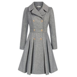 Women's Coat | Stylish A-line peacoat in wool