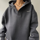 Oversized V-neck sweater for women